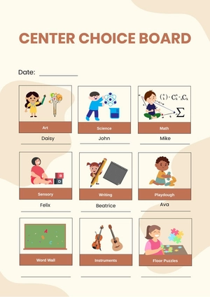Center Choice Chart