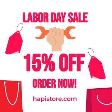 Free Labor Day Sale Clipart Template to Edit Online