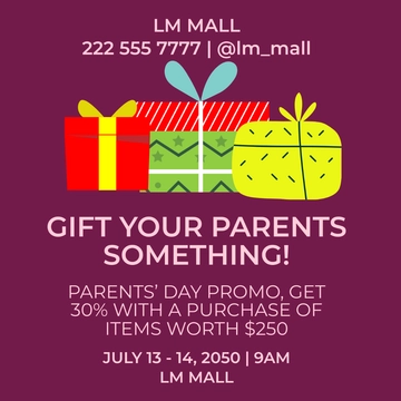 Free Parents' Day Poster Vector Template to Edit Online