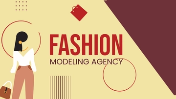 Free Fashion Modeling Agency Presentation Template to Edit Online