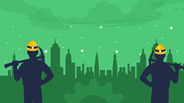 Free Labor Day Green Background Template to Edit Online