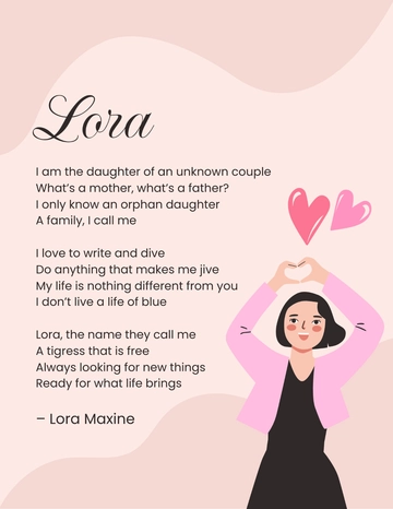 Free Autobiographical Poetry Template to Edit Online
