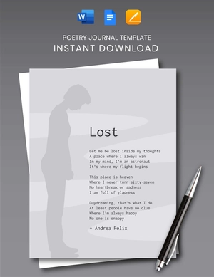 Poetry Journal Template