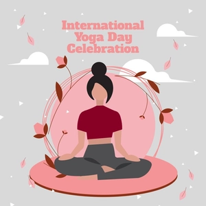 International Yoga Day Celebration Vector