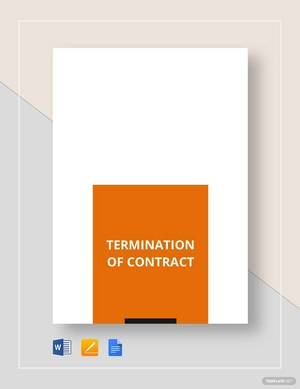 Termination of Contract Template