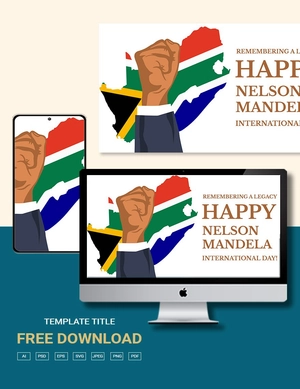 Nelson Mandela International Day Greeting Card Background