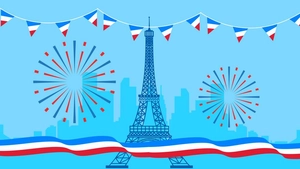 High Resolution Bastille Day Background