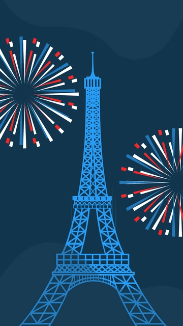 Free Bastille Day iPhone Background Template to Edit Online