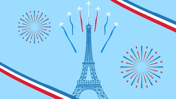 Free Bastille Day Clipart Background Template to Edit Online