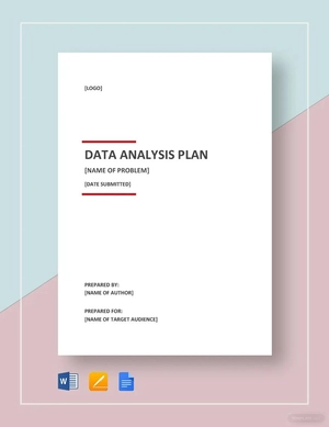 Data Analysis Plan Template