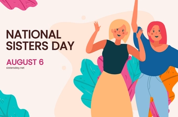 Free National Sisters Day Banner Template to Edit Online
