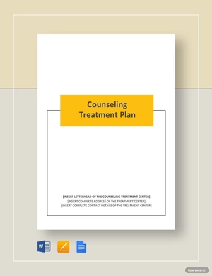Counseling Treatment Plan Template