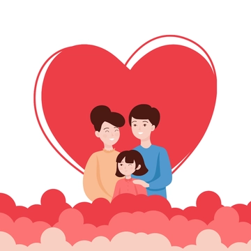 Free Parents' Day Drawing Clipart Template to Edit Online