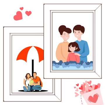 Free Parents' Day Cartoon Clipart Template to Edit Online