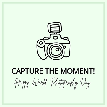 Free World Photography Day Wishes Clipart Template to Edit Online