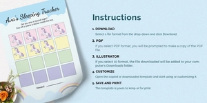 Girls Unicorn Sleeping Chart