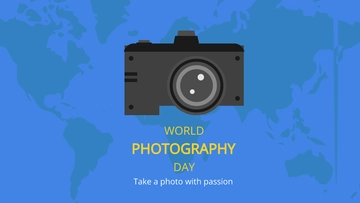 Free World Photography Day Wishes Background Template to Edit Online