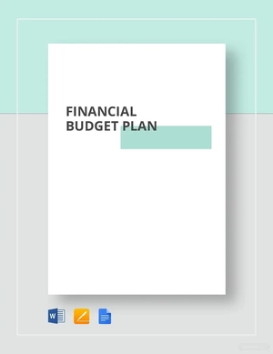 Financial Budget Plan Template