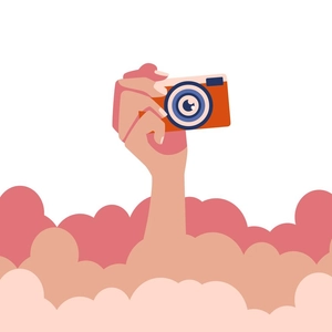 Happy World Photography Day Illustration