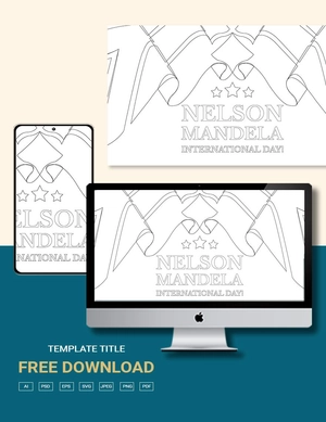 Nelson Mandela International Day Drawing Background