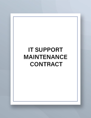 IT Support Maintenance Contract Template