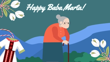 Free Happy Baba Marta Background Template to Edit Online Free Happy Baba Marta Background Template to Edit Online