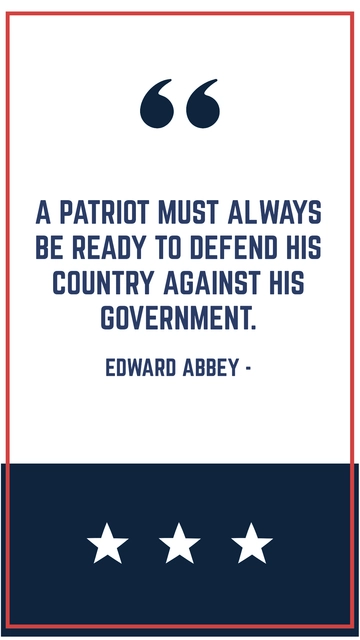 Free Patriot Ready to Defend Country Against Government Quote Template to Edit Online