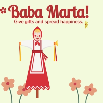 Free Baba Marta Whatsapp Post Template to Edit Online