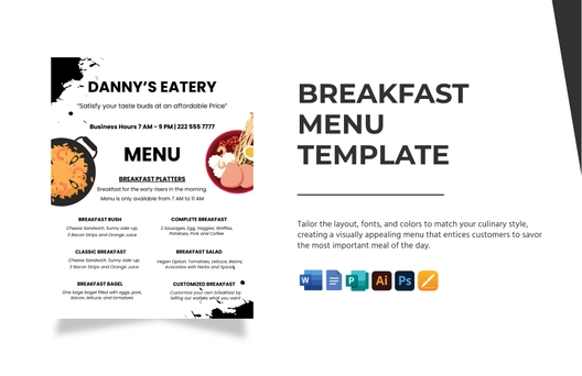 Breakfast Menu Template