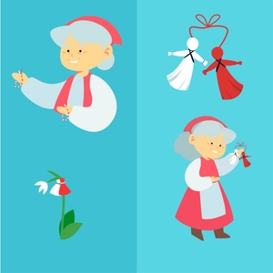 Baba Marta Clipart Vector