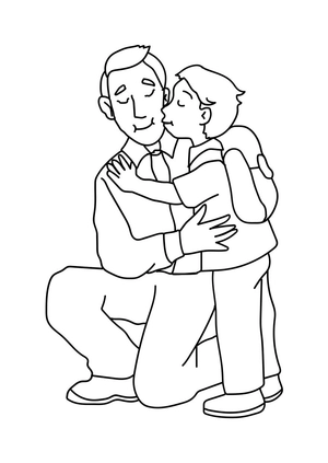 Father's Day Cartoon Drawing