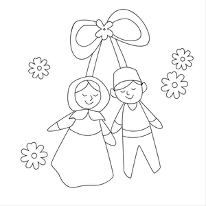 Baba Marta Drawing Vector