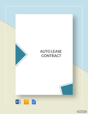 Auto Lease Contract Template