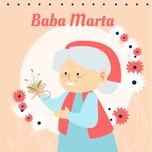 Baba Marta Cartoon Vector