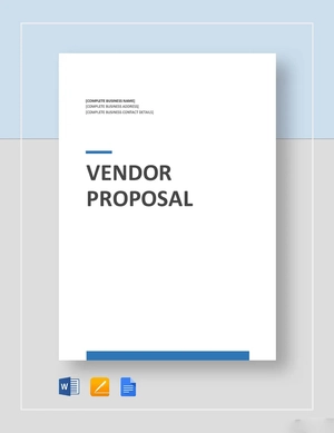 Vendor Proposal Template Vendor Proposal Template