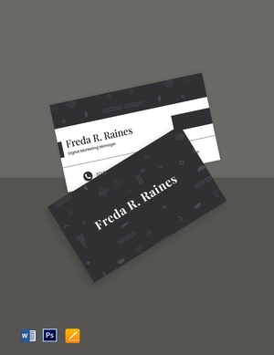 Digital Visiting Card Template