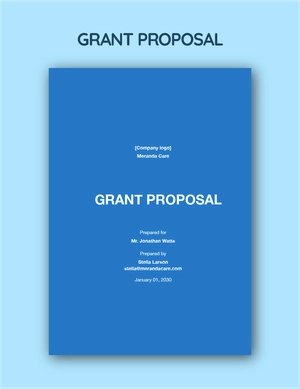 Printable Grant Proposal Template