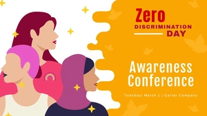 Zero Discrimination Day Invitation Background