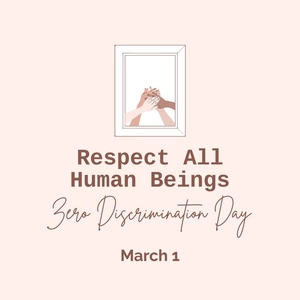Zero Discrimination Day Quote Vector