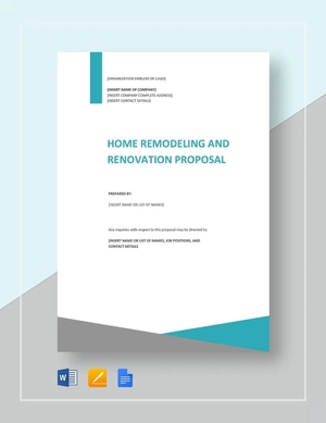 Home Remodeling and Renovation Proposal Template