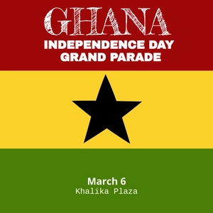 Ghana Independence Day Flyer Vector