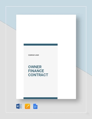 Owner Finance Contract Template