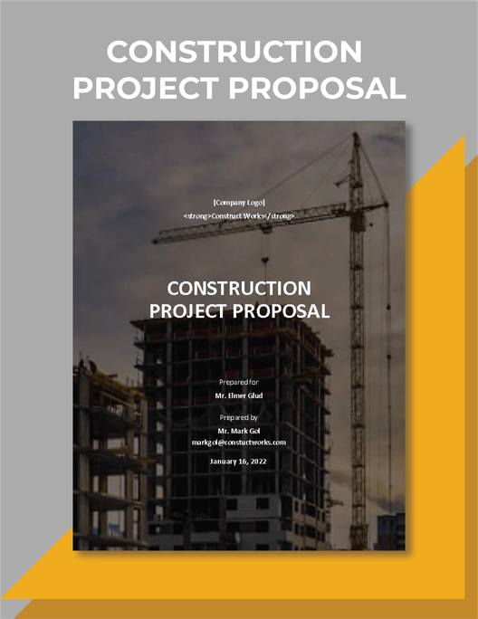 Construction Project Proposal Template