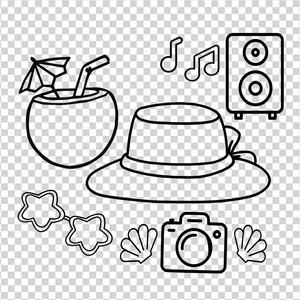 Spring Break Outline Clipart