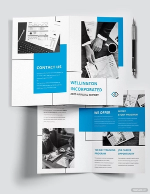 Annual Report Bi-Fold Brochure Template Annual Report Bi-Fold Brochure Template