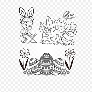 Easter Egg Hunt Outline Easter Egg Hunt Outline