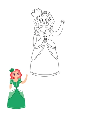 Barbie Princess Coloring Page