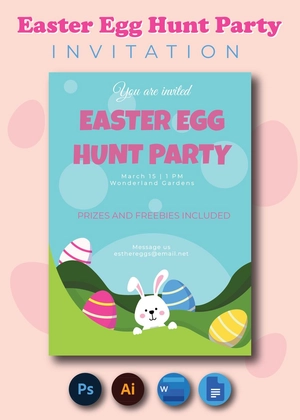 Easter Egg Hunt Party Invitation