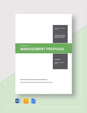 Construction Management Proposal Template