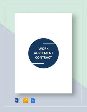 Work Agreement Contract Template